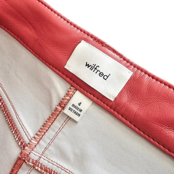 Aritzia Wilfred The Melina  Pant Size 4 Vegan Leather Straight Leg High Waisted - Picture 5 of 10